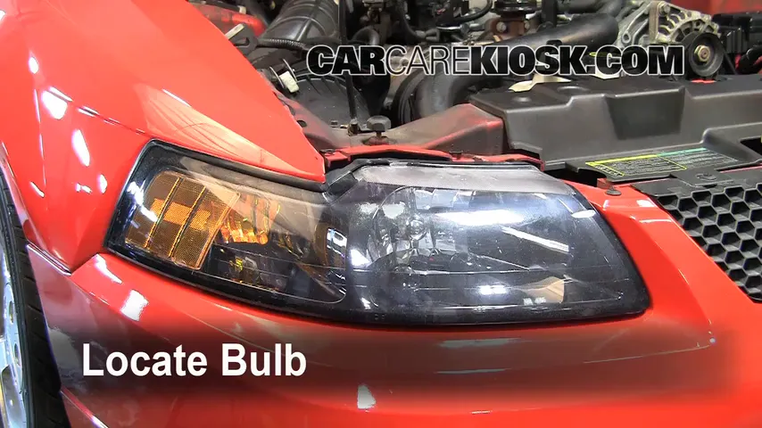 2004 Ford Mustang 3.9L V6 Coupe Lights Highbeam (replace bulb)